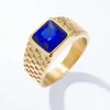 Bague avec pierre de couleur