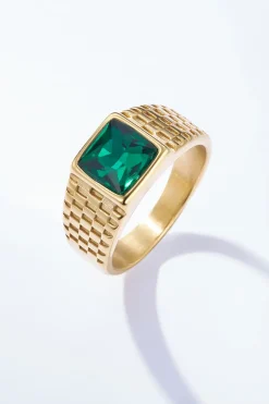 Bague avec pierre de couleur