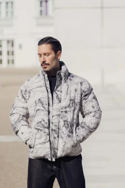 Blouson à motif marbré