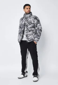 Blouson à motif marbré