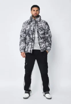 Blouson à motif marbré