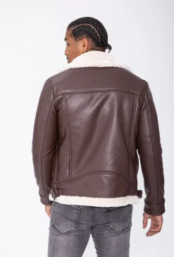 Blouson avec col fourrure