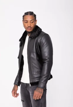 Blouson avec col fourrure