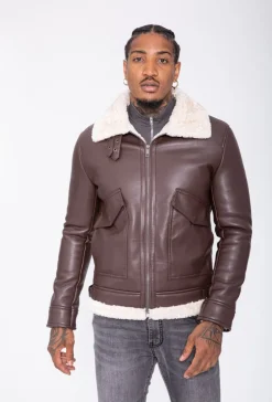 Blouson avec col fourrure
