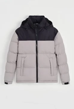Blouson bi couleur à capuche