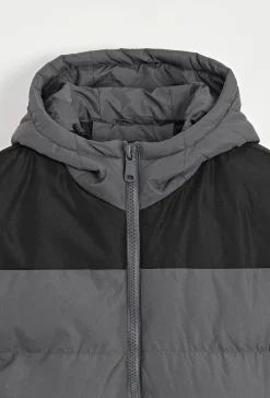 Blouson bi couleur à capuche