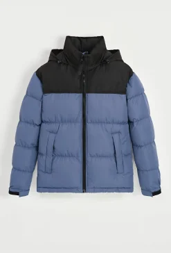 Blouson bi couleur à capuche