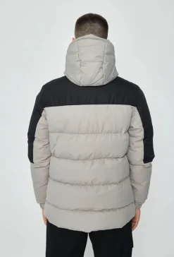 Blouson bi couleur à capuche