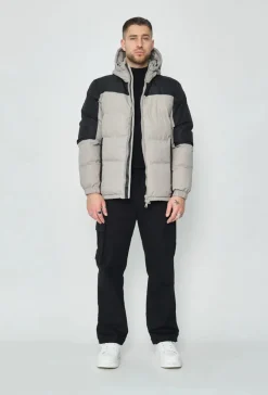 Blouson bi couleur à capuche