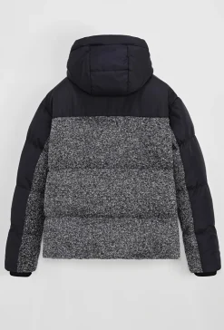 Blouson bi couleur à capuche