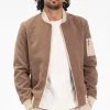Blouson bicolore avec fermeture éclaire