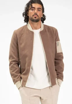 Blouson bicolore avec fermeture éclaire