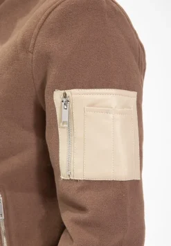 Blouson bicolore avec fermeture éclaire