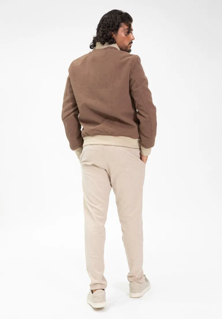 Blouson bicolore avec fermeture éclaire