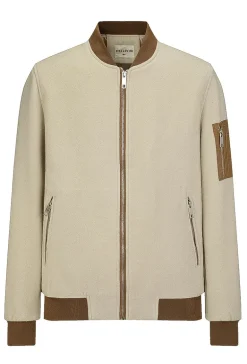 Blouson bicolore avec fermeture éclaire