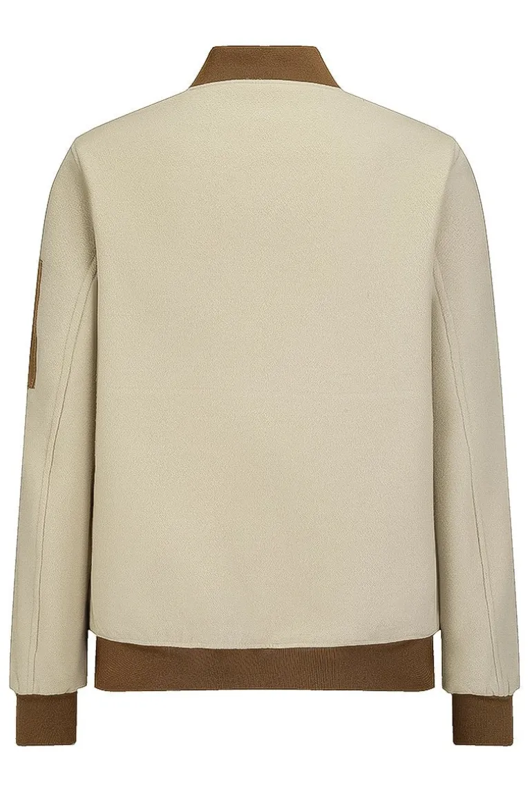 Blouson bicolore avec fermeture éclaire