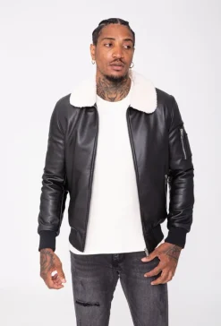 Blouson bombers avec col mouton