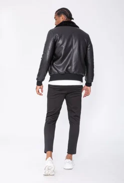 Blouson bombers avec col mouton