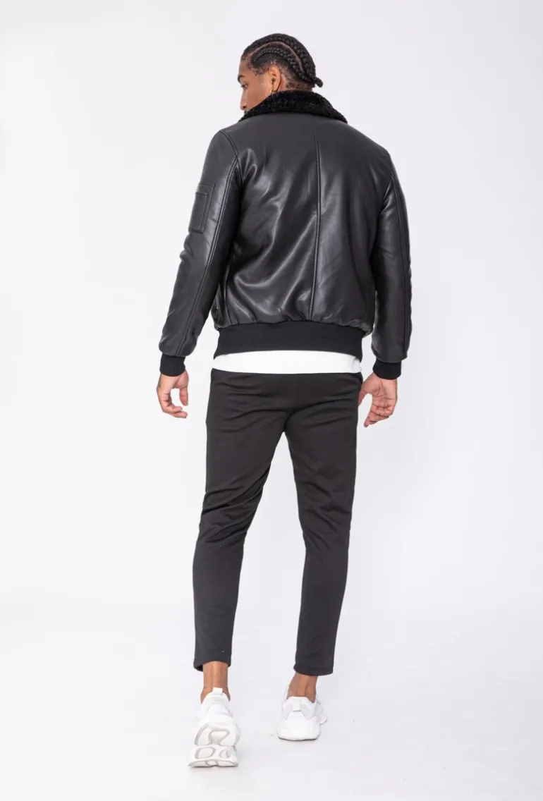Blouson bombers avec col mouton