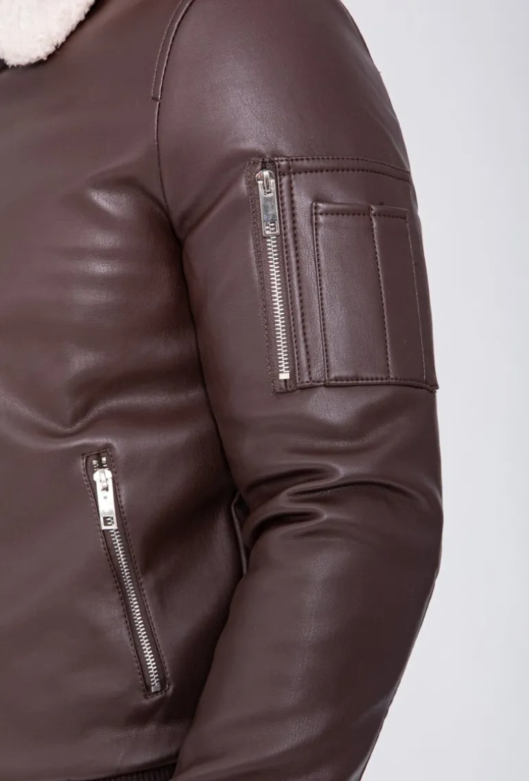 Blouson bombers avec col mouton