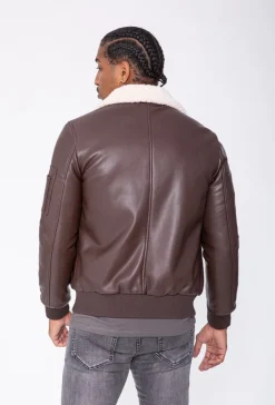 Blouson bombers avec col mouton