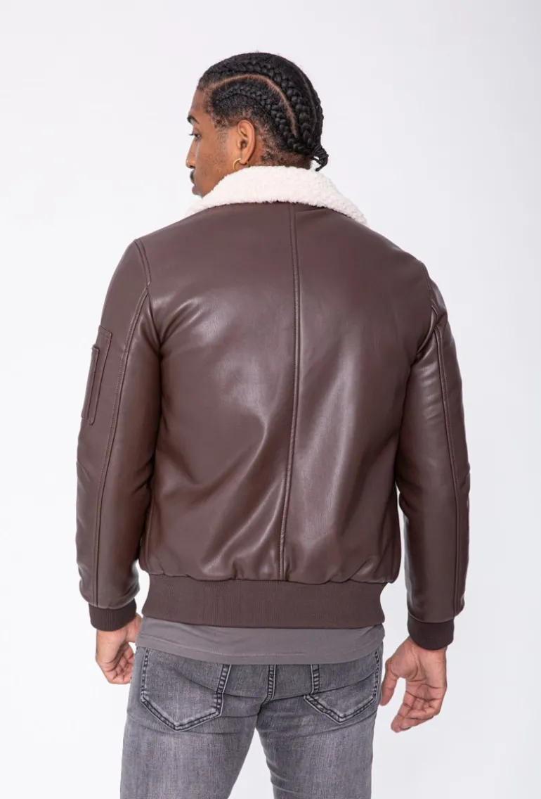 Blouson bombers avec col mouton