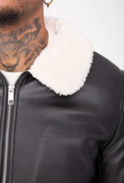 Blouson bombers avec col mouton