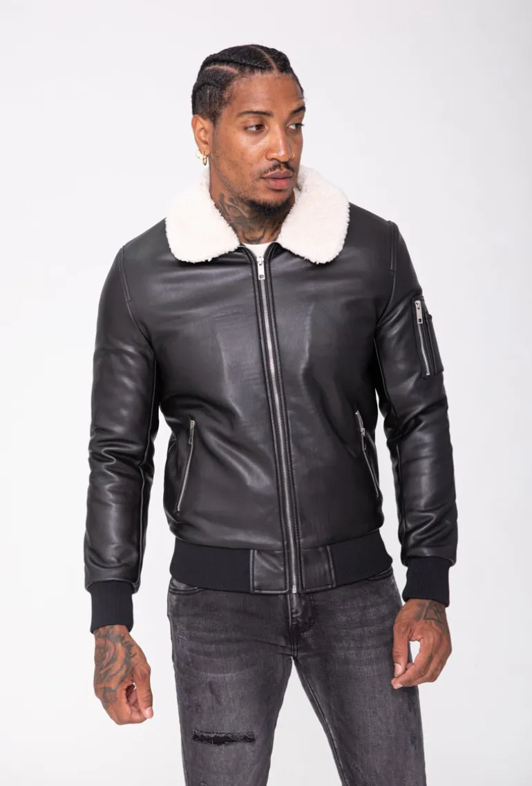Blouson bombers avec col mouton
