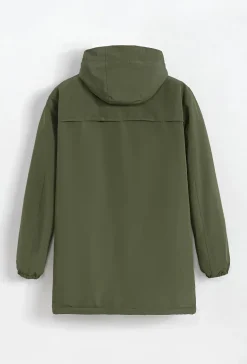 Blouson mi long à capuche moumoute