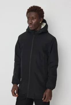 Blouson mi long à capuche moumoute