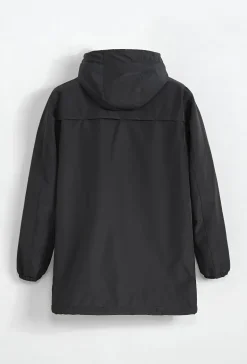 Blouson mi long à capuche moumoute
