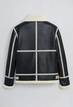 Blouson simili moumoute