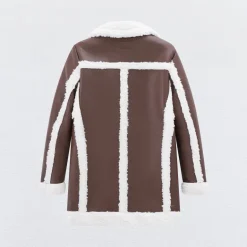 Blouson simili moumoute longue