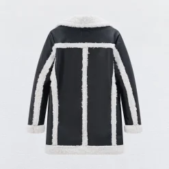Blouson simili moumoute longue