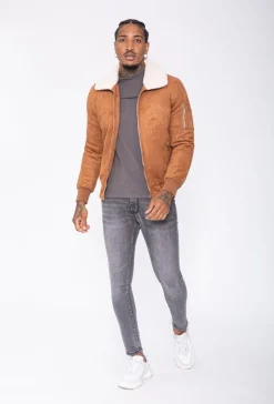 Bomber suedine