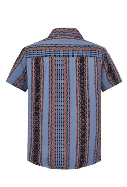 Chemise à accents de rayures bohèmes