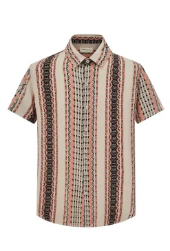 Chemise à accents de rayures bohèmes