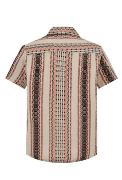 Chemise à accents de rayures bohèmes