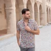 Chemise à imprimé abstrait avec poche