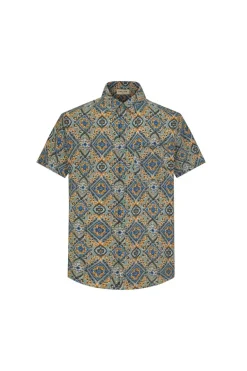 Chemise à imprimé abstrait avec poche