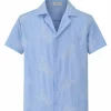 Chemise à manches courtes avec un motif de formes abstraites éparpillé