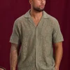 Chemise à manches courtes avec motif ton sur ton