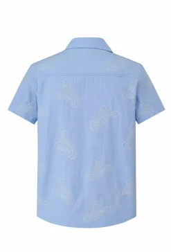 Chemise à manches courtes avec un motif de formes abstraites éparpillé