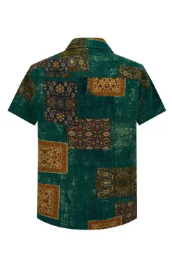 Chemise à manches courtes à motif intégral