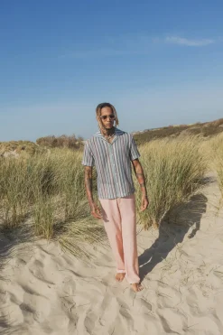 Chemise à manches courtes à rayures