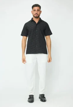 Chemise à manches courtes unie