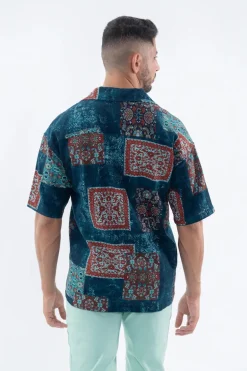 Chemise à manches courtes à motif intégral