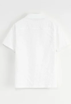 Chemise à manches courtes unie
