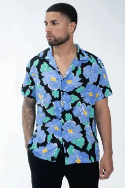 Chemise à manches courtes avec un motif floral