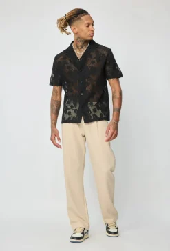 Chemise à motif fleuri
